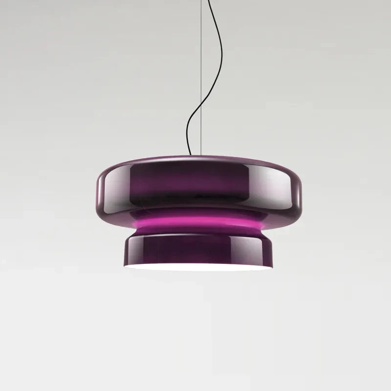 Nordic designer living room, dining room, bedroom, study, light luxury Spanish creative pendant light brown glass lamp