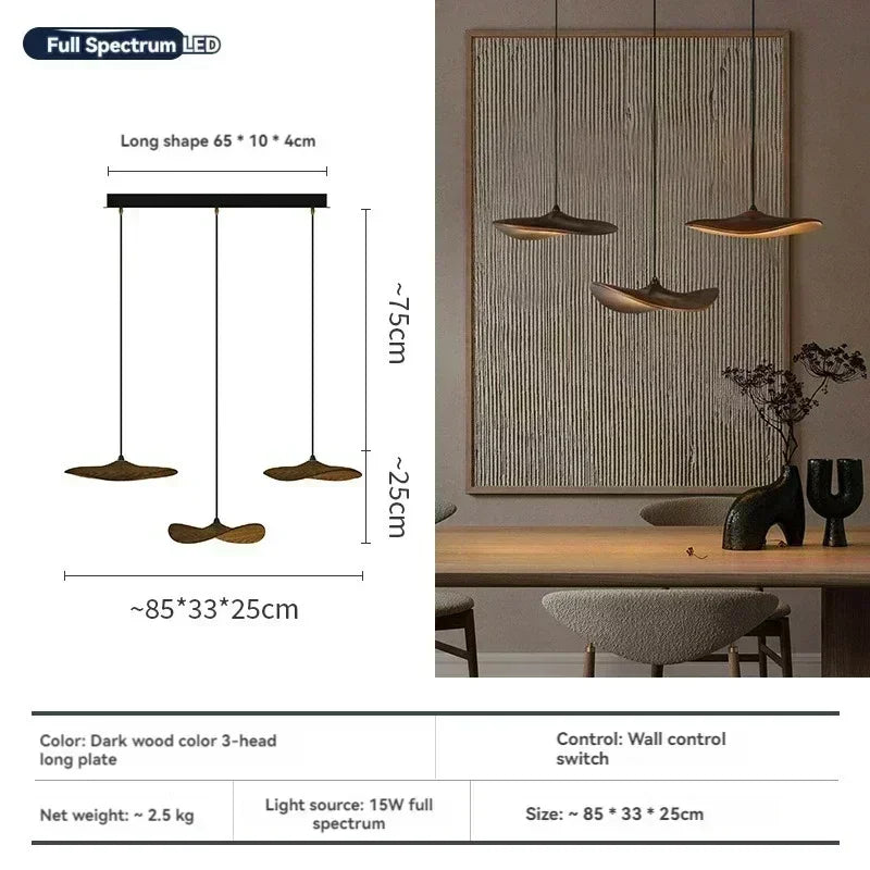 Designer Chinese Log Craft Chandelier