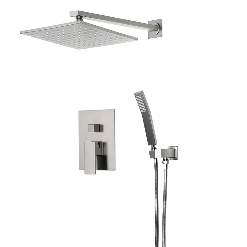 Thermostatic Shower Faucet Chrome Waterfall Rain Shower