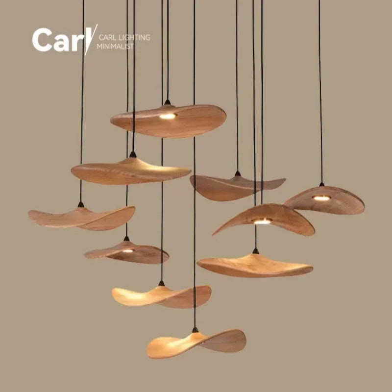 Designer Chinese Log Craft Chandelier