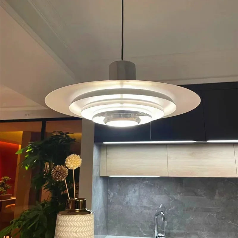 Danish Multi-Layer Flying Saucer Pendant Light