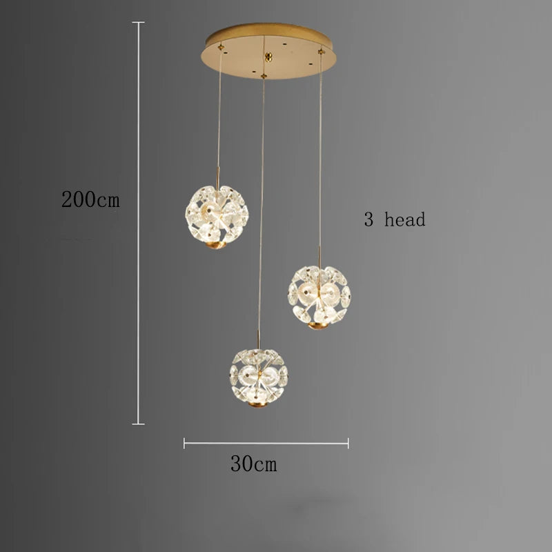 Modern Spiral Crystal Chandelier