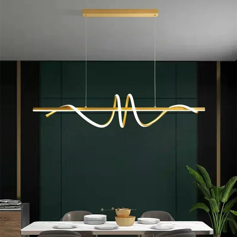 Modern LED Pendant Light Aluminum Luxury Chandelier For Living Dining Room Office Kitchen Island Home Decor Hanging Lamp Fixture