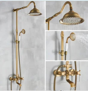 Modern Bathroom Rain Waterfall Shower Set Thermostatic Mixer Bath Shower Mixer Tap Brass Body