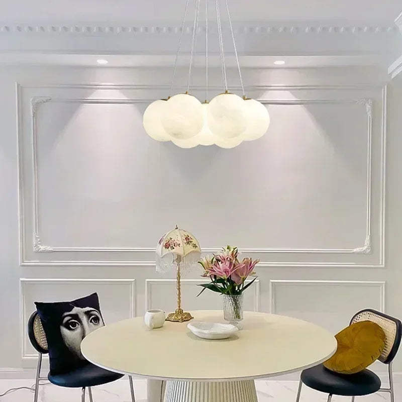 Glass Lampshade Moon Ceiling Pendant Lamp