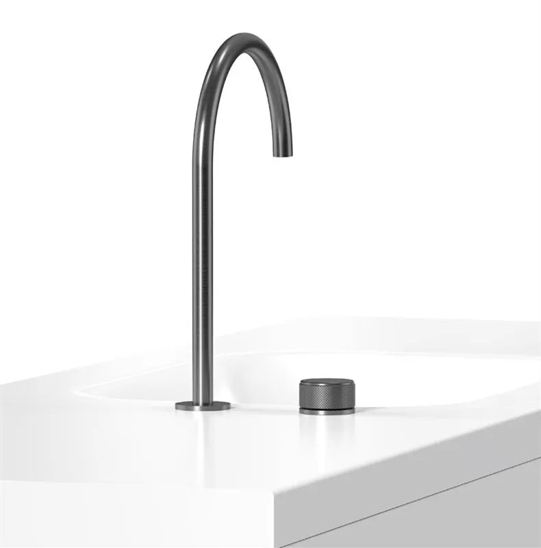 Widespread Basin Faucet  Bathroom White Black Sink Faucet Single Lever Brass Rotation Hot Cold Sink Mixer