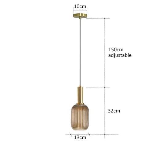 Retro Restaurant Colorfull Glass Pendant Lights