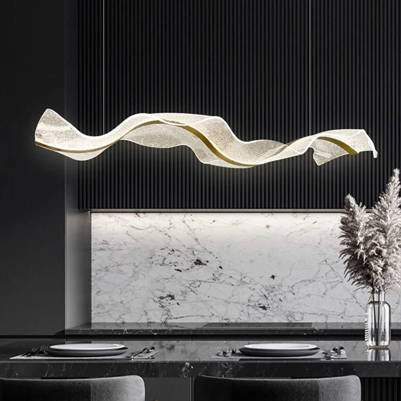 Modern Wave LED Pendant Light Chandeliers