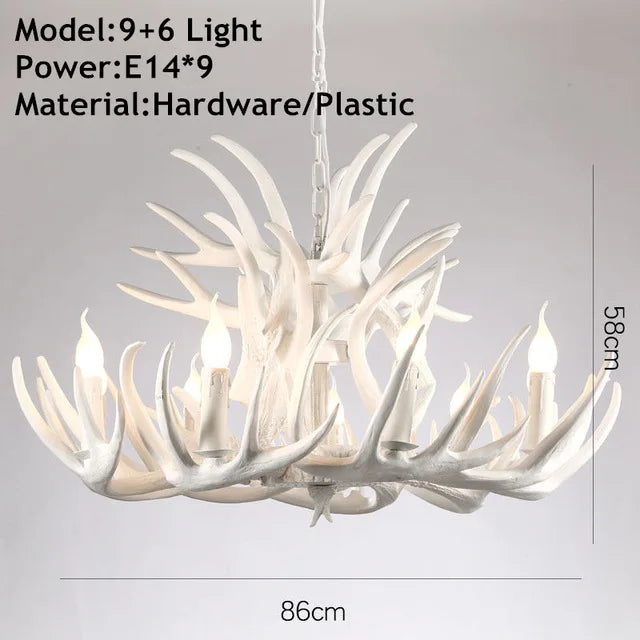 American Antler Pastoral Chandelier