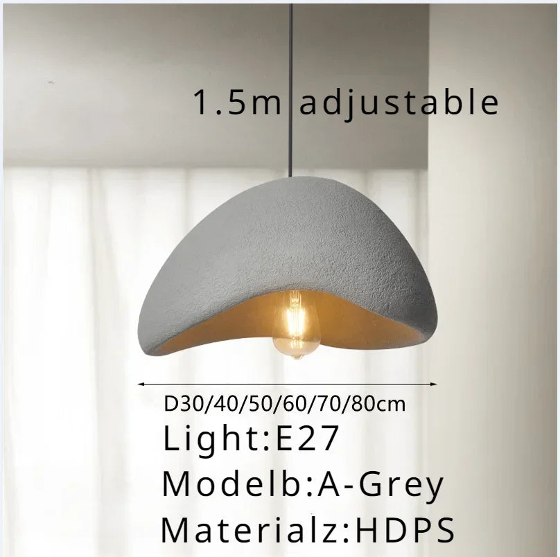 Modern minimalist E27 chandelier dining room living room chandelier bedroom bar designer B&B Japanese style wabi-sabi chandelier