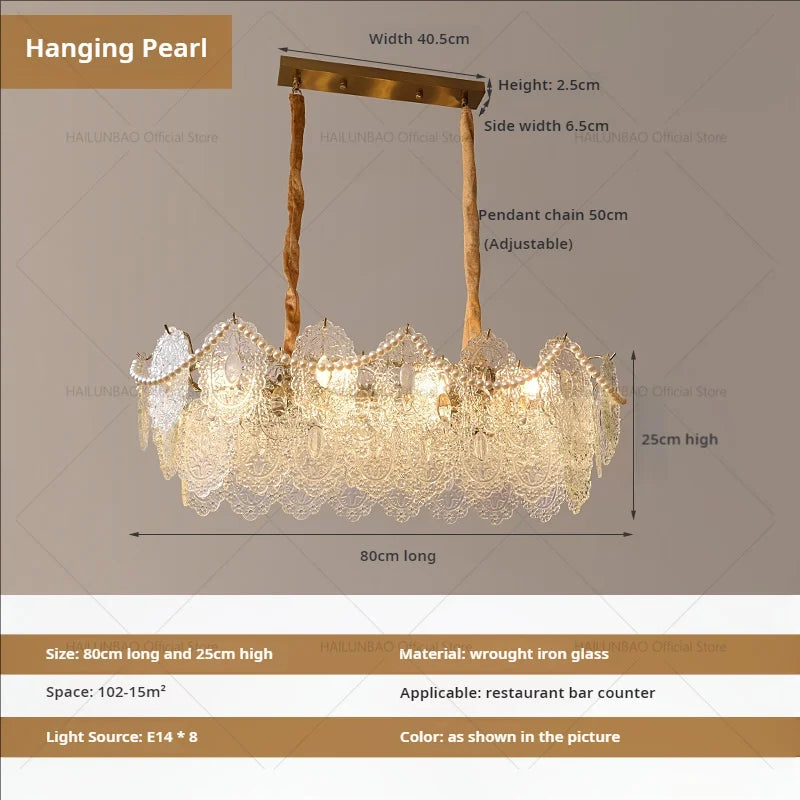 French Light Luxury Crystal Chandelier
