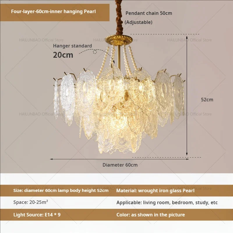 French Light Luxury Crystal Chandelier