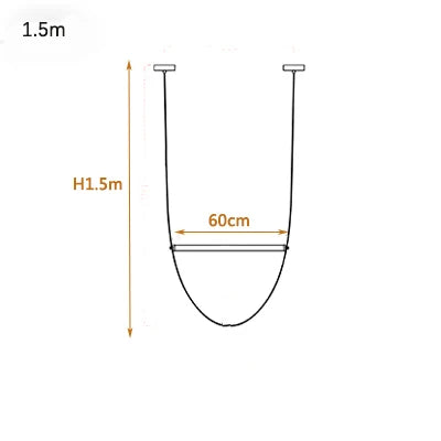 Postmodern Leather Belt Chandelier Living Room Villa Building Coffee Restaurant Glass Tube Designer Chandelier