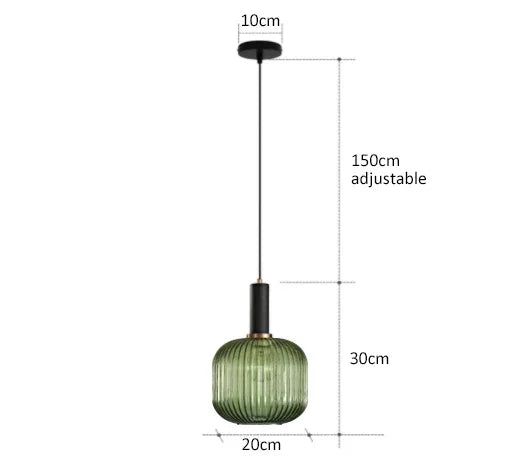 Retro Restaurant Colorfull Glass Pendant Lights