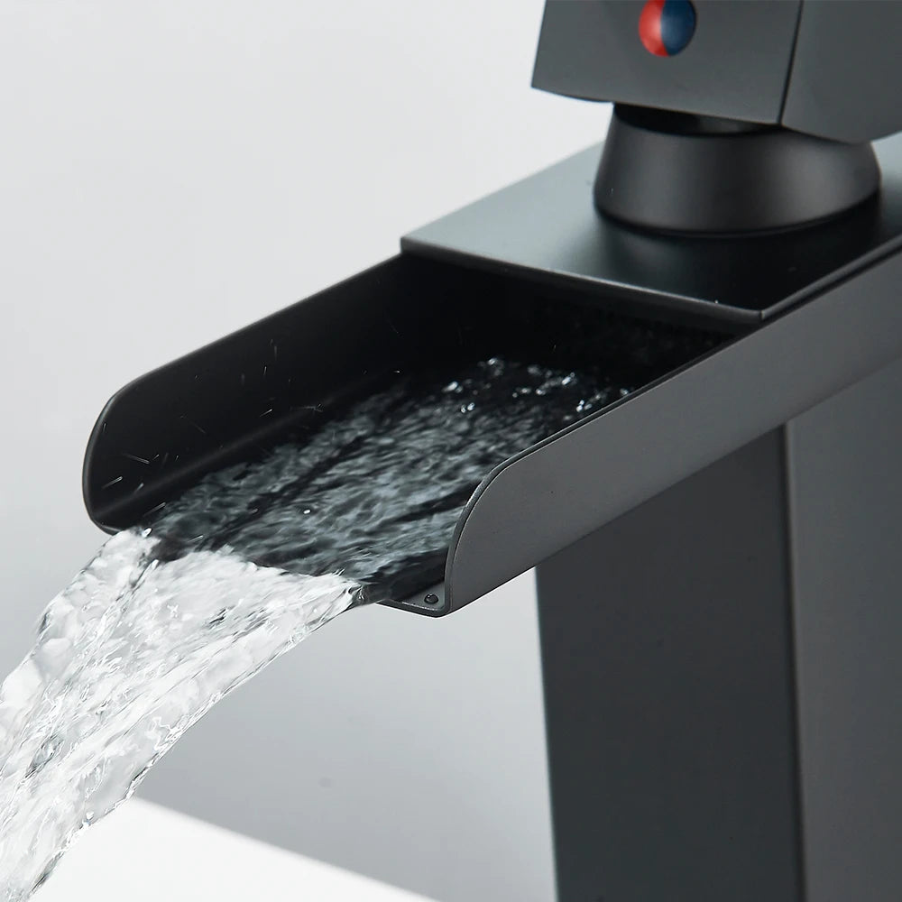 Waterfall Bathroom Sink Faucet Stainless Steel Basin Crane Tap For Bathroom Wash Basin Sink Mixer Tap