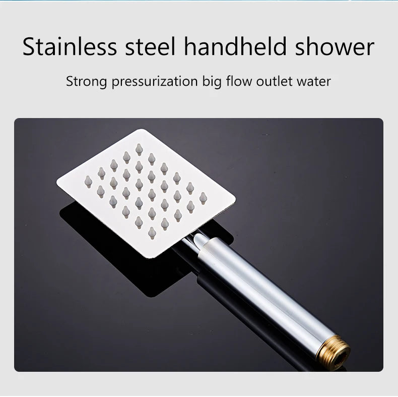 Black/Chrome Plating Bathroom Shower Set Household Copper  Faucet Wall-mounted Bathtub  Rain