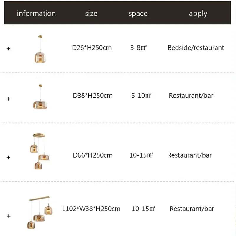 Nordic LED Glass Pendant Lights
