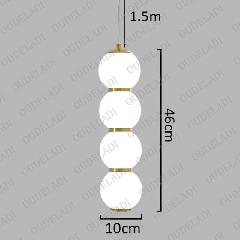 Nordic Glass Ball Hoist Hanging Lamp