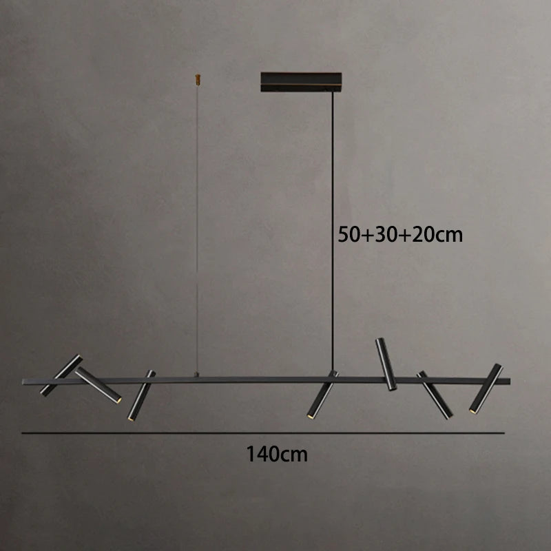 Modern Black Linear LED Lights