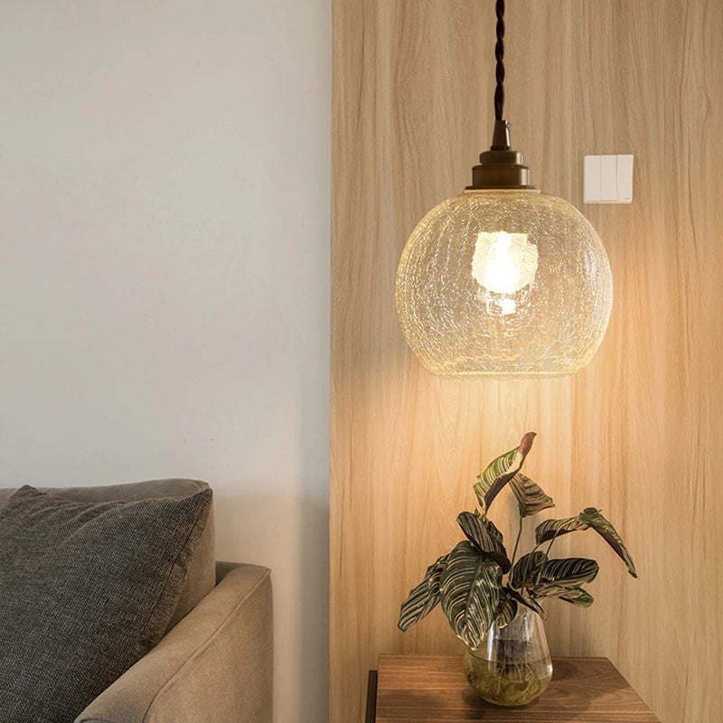 Glass Pendant Light Nordic Retro Chandeliers