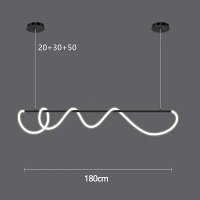 Nordic LED Long Hose Chandelier