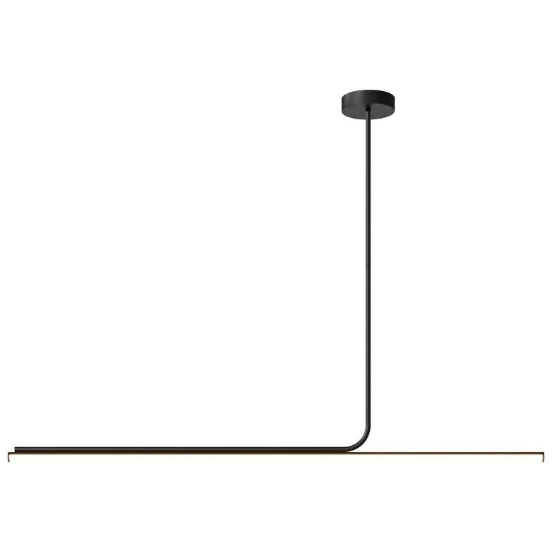 Minimalist Long Pendant Lamp 360 Luminous Strip Light Fixture