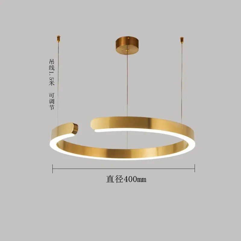 Nordic Ring LED Pendant Lamp Dimmable