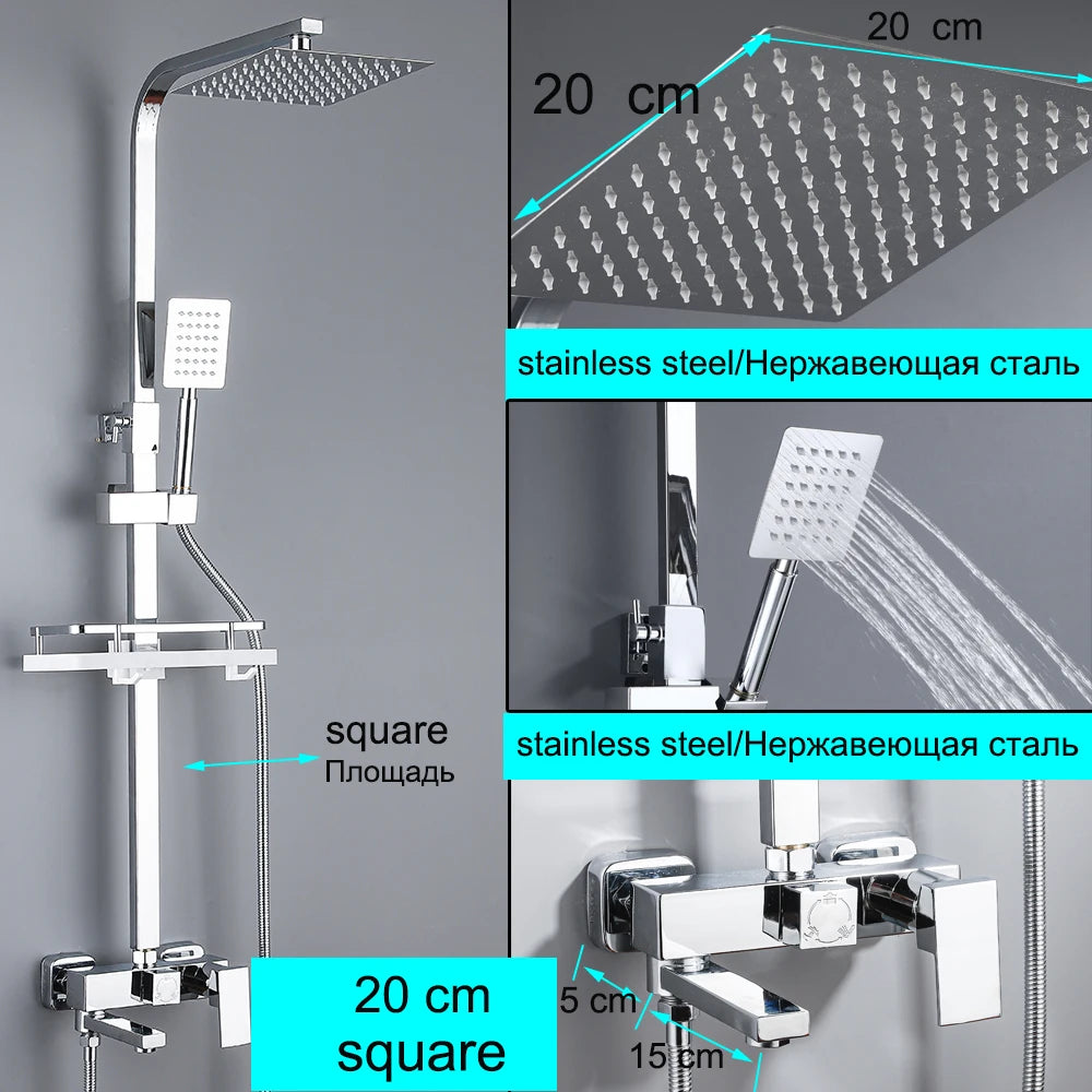Long Spout Black Shower Faucet Cold Hot Multifunction 304 Stainless Steel Bathroom Bathtub Tap With Spray Bidet