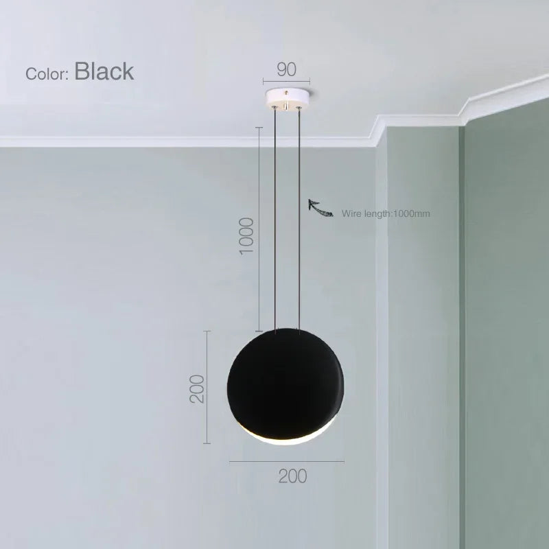 Scandinavian chandelier Dining room Coffee Shop Bar Kitchen Island Chandelier minimalist Moon lamp Crescent pendant lamp