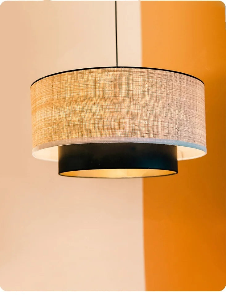 Margin Pendant Japanese Linen Cloth Lamp