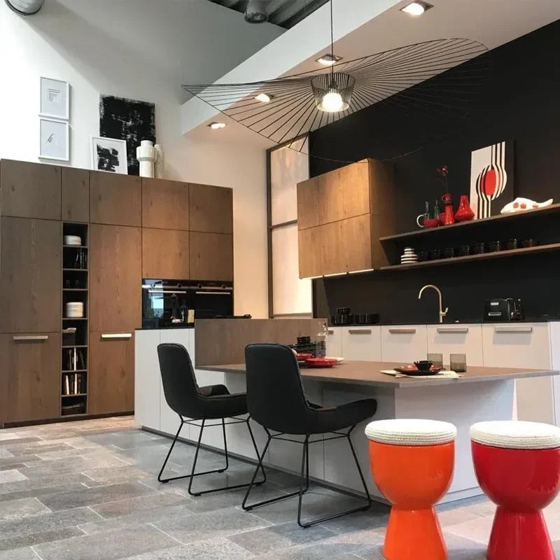 French Designer Hat-like Pendant Light Ceiling Chandelier Suspension Lamp Hanging Fixture for Living Dining Room Bedroom