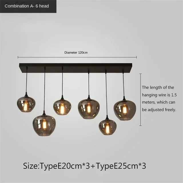 Modern Glass Chandeliers For Dining Tables Living Room Kitchen Office Coffee Hanging Lamp Nordic Home Pendan Light