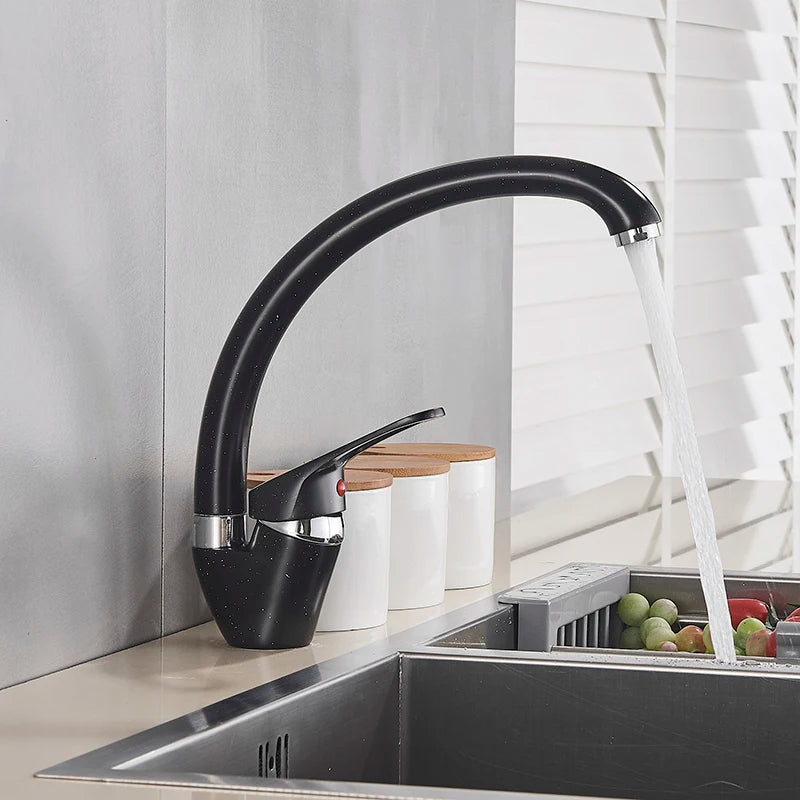Senlesen Kitchen Sink Faucet Brass 4 Colors Single Handle Hot Cold Water Mixer Tap Sprayer Nozzle Mounted Para Kitchen Faucets