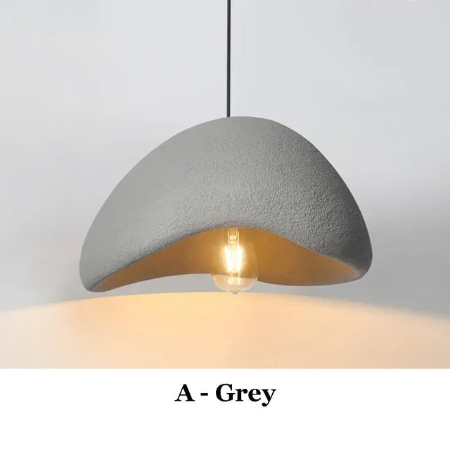 Modern White + Grey Nordic Wabi-Sabi LED Pendant Lights