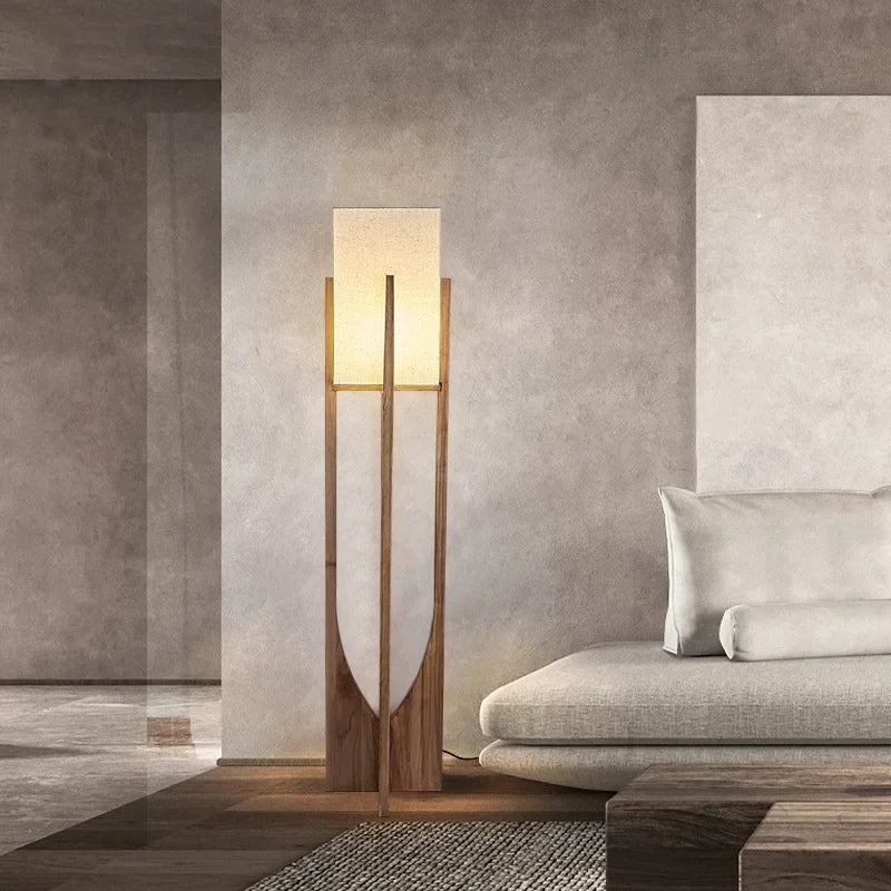 Nordic Designer Floor Lamps Solid Wooden Luminarias