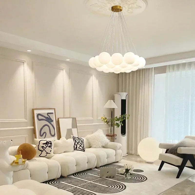 Glass Lampshade Moon Ceiling Pendant Lamp