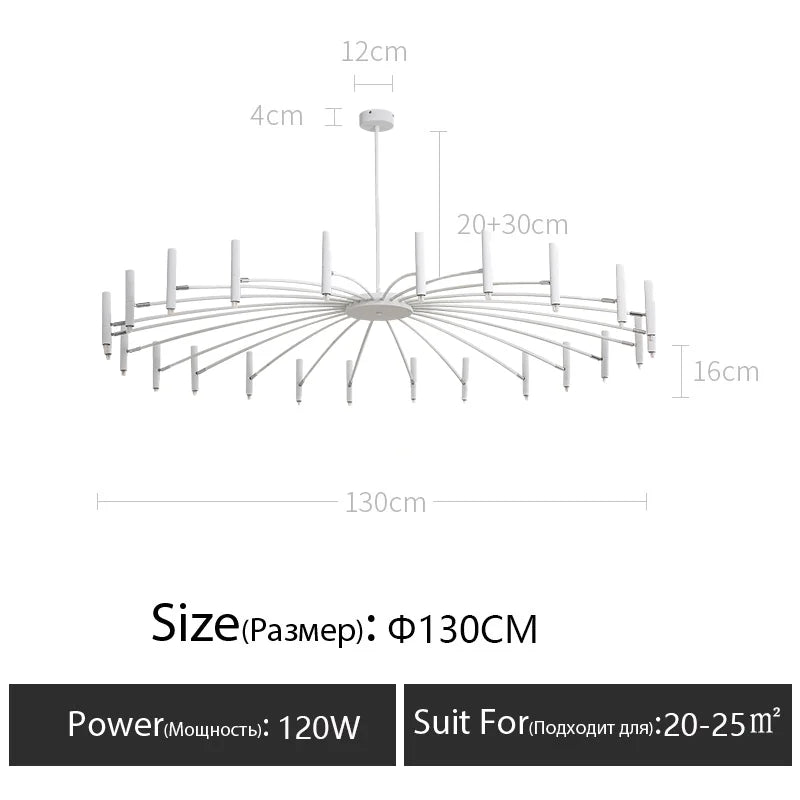 Nordic Chandelier Modern LED 12/24 Adjustable Lights