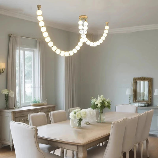 Modern String Light Chandelier