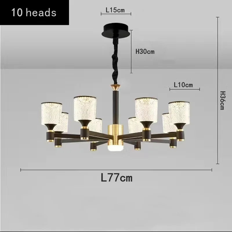 Nordic LED Luxury Living Room in Gold and Black