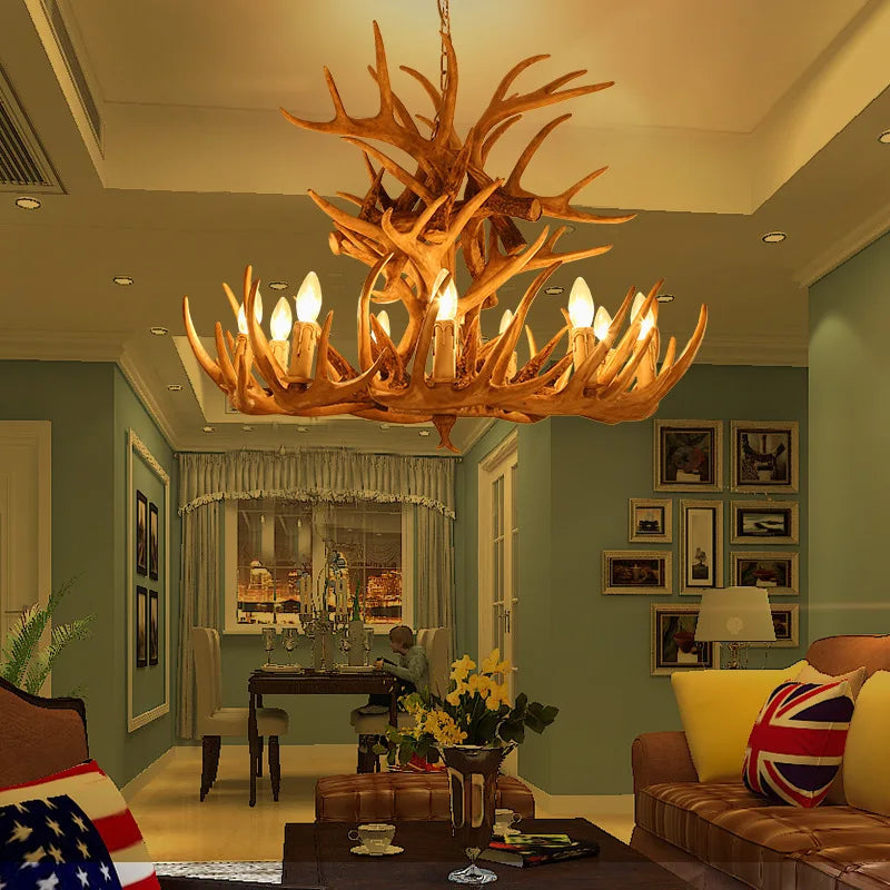 American Antler Pastoral Chandelier