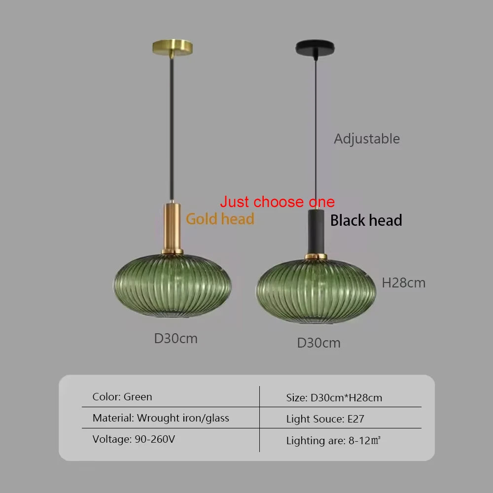 Nordic Restaurant Pendant Lights Glass Pendant Light For Living Dinning Room Lamp Simple Bedside Lustre LED E27 pendant Lighting