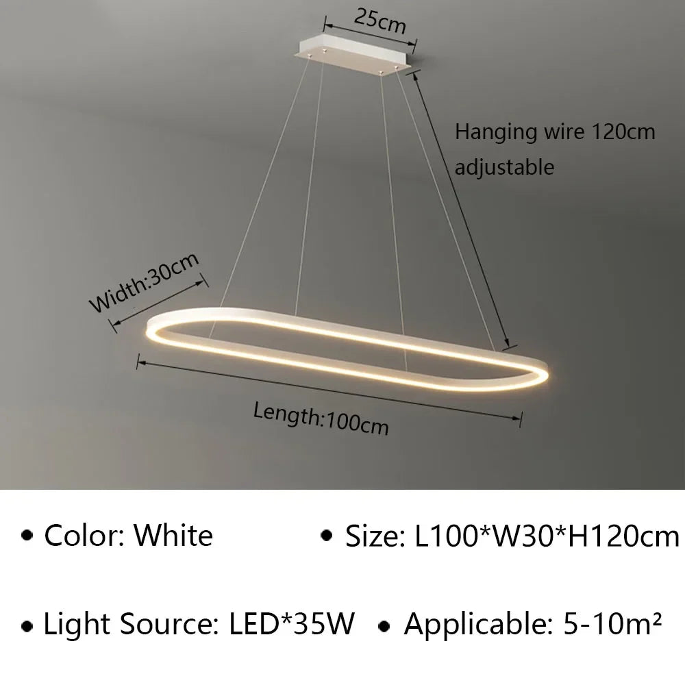 Modern Pendant Lamp LED Hanging Chandelier for Living Dining Room Bedroom Restaurant Home Decor Indoor Lighting Fixture Lustre