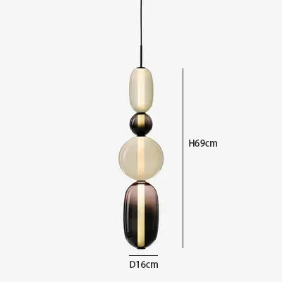 Italy Design Candy Glass Hanging Lamp Pendant Light Chandelier Ceiling Suspension for Loft Living Dining Room