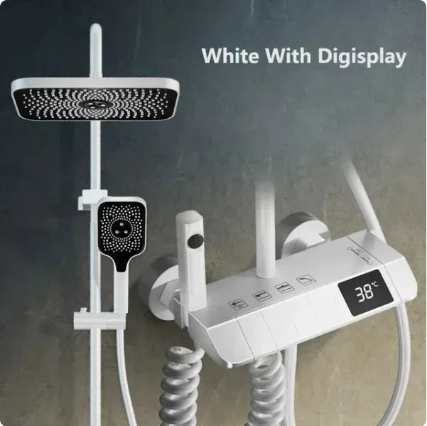 Bathroom Shower Faucet Set 4 Functions Digital Display