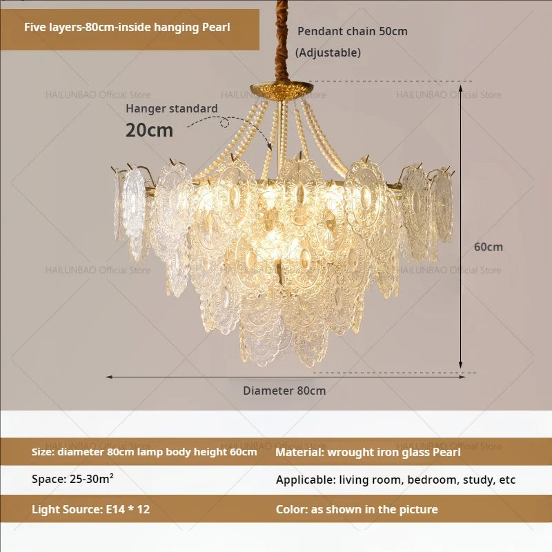 French Light Luxury Crystal Chandelier