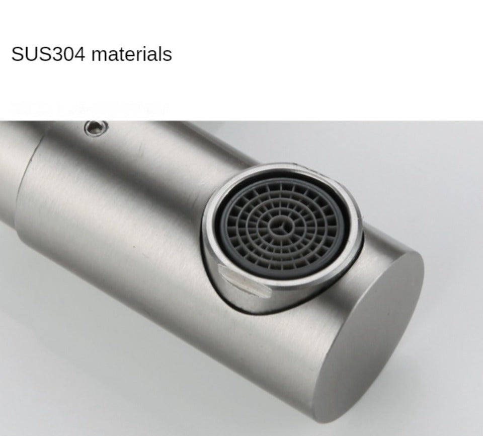 Bathroom Folding Faucet 360 Degree Rotation Single Handle Folding Faucet Taps Camping Cold and Hot Mixer Water Stainless Steel