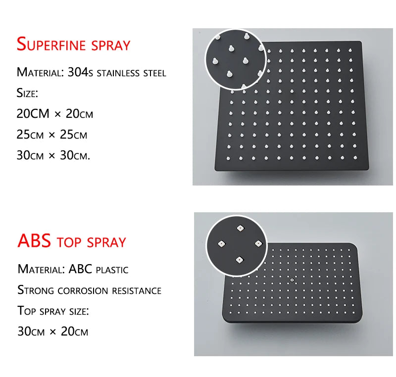 4-Function Button Digital Display Shower Faucet Set Chrome Rain Shower Column Constant Temperature Shower Wall Mounted