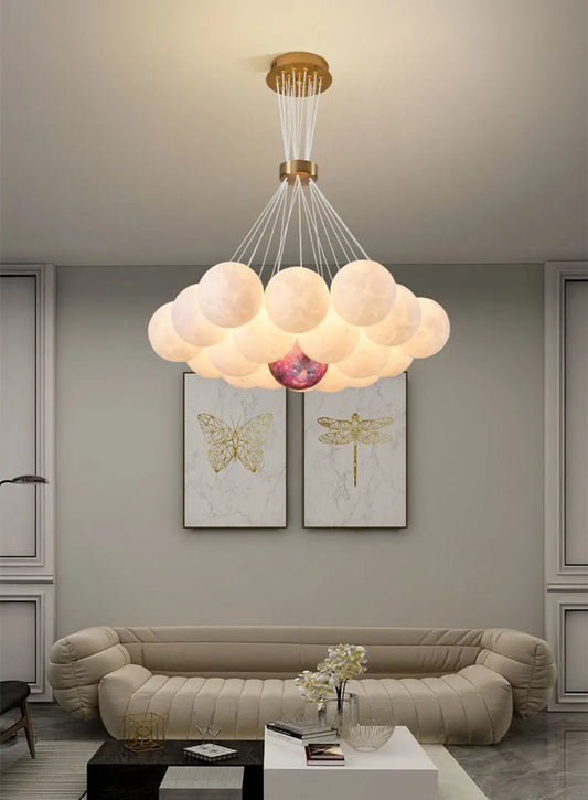 Nordic Planet 3D Moon Ceiling Chandelier
