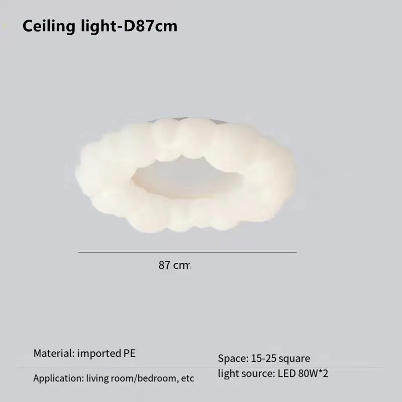 Nordic Creative Cloud Shades Pendant Lights Modern Ceiling Chandelier Living Room Bedroom Children's Room Decor LED Ceiling Lamp
