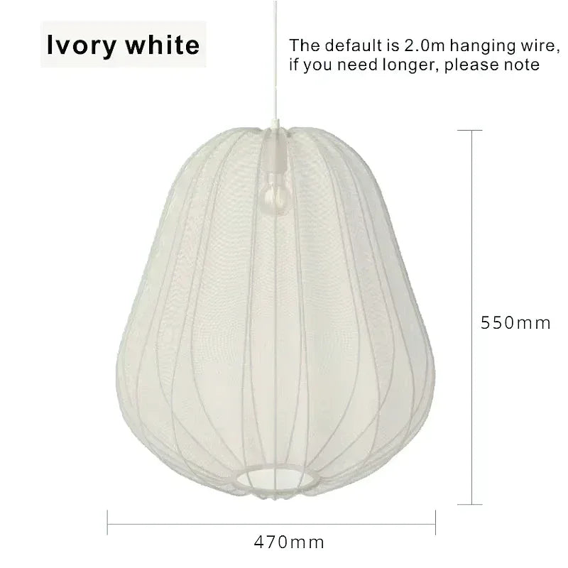 Bolia Balloon Fabric Ceiling Lamps Silk White Ivory Lantern Chandelier Pendant Living Room Bedroom Restaurant Home Decorations